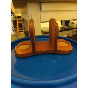 Vintage Wooden Napkin and Salt & Pepper Holder